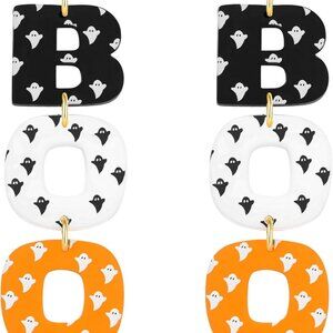 Halloween Earrings for Women Skull Skeleton Earrings Adopt a Ghost in a Jar Dang